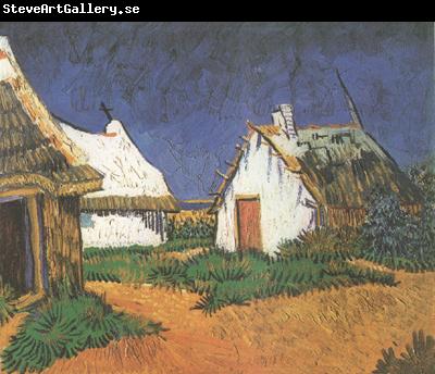 Vincent Van Gogh Three White Cottages in Saintes-Maries (nn04)